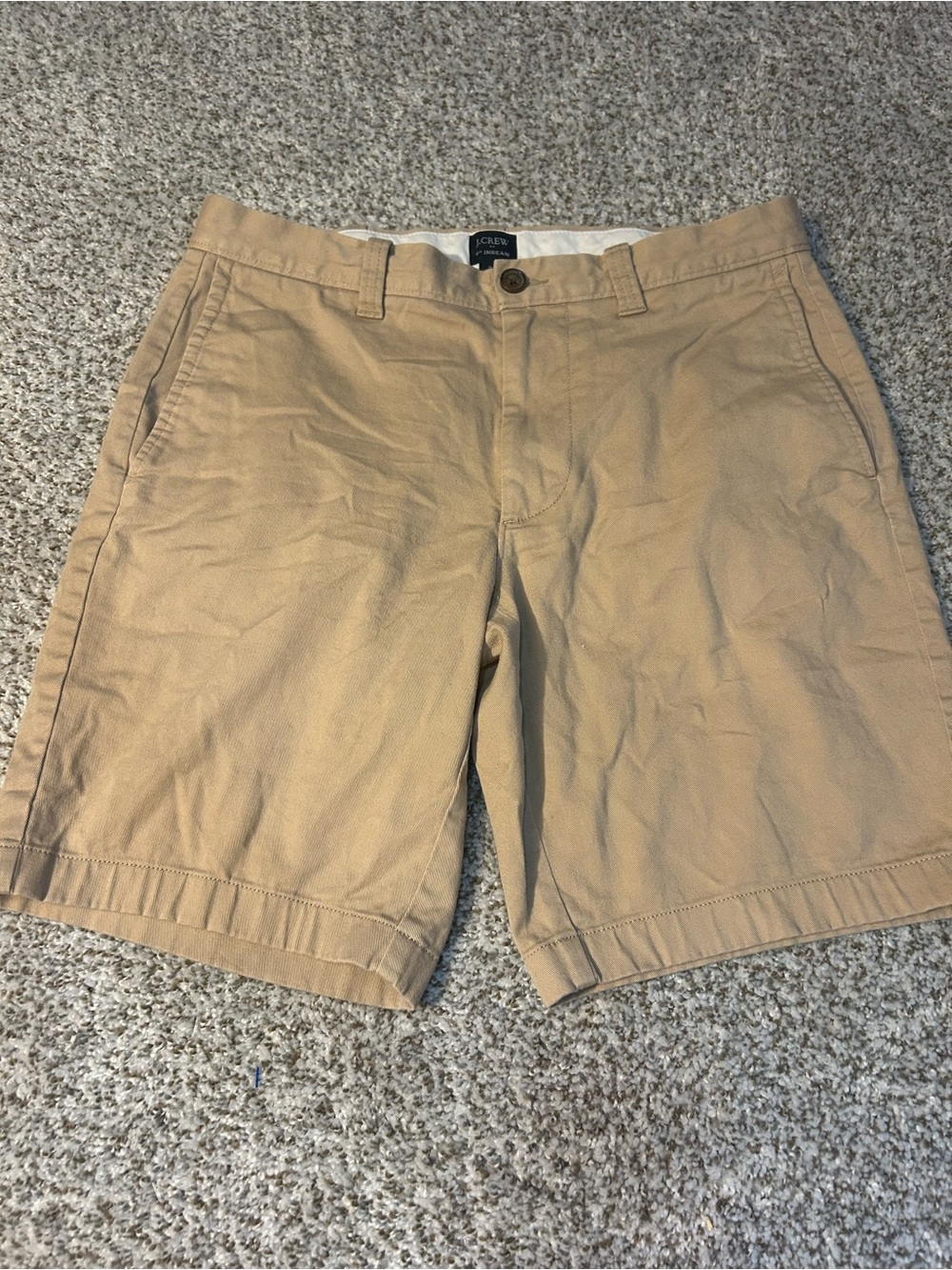 J. Crew Men’s Flat Front Shorts in Khaki